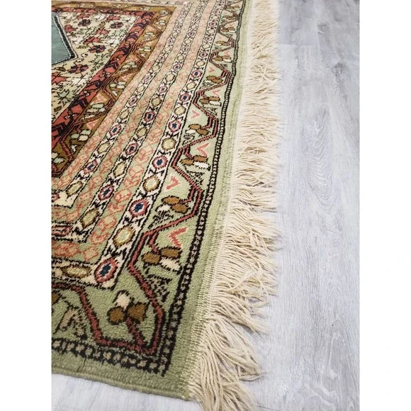 Turkish Rug, 5x7, Hand Knotted Vintage Oriental Carpet - Picture 6 of 10